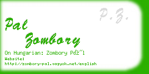 pal zombory business card